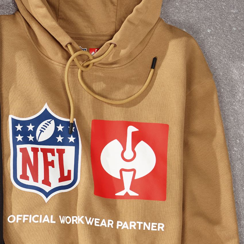 Shirts & Co.: NFL Hoodie cotton + mandelbraun 2