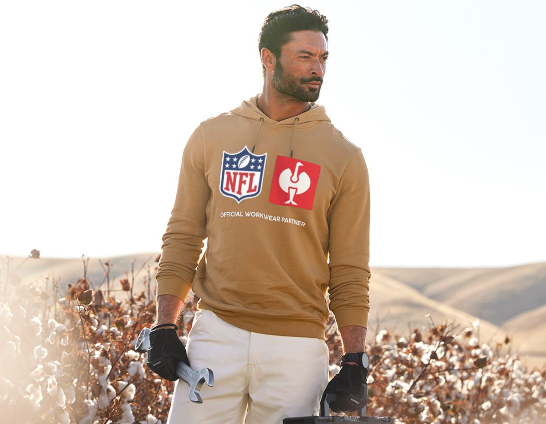 Shirts & Co.: NFL Hoodie cotton + mandelbraun