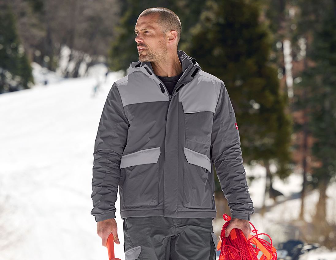 Jacken: Winterjacke e.s.trail pure + carbongrau/basaltgrau