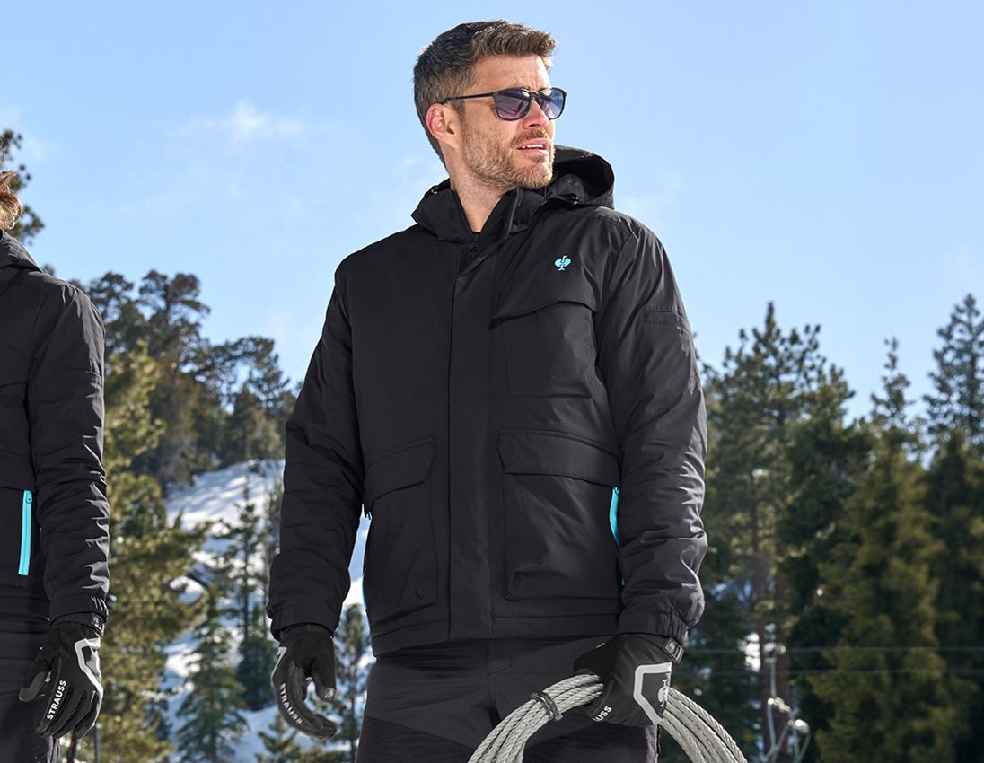 Jacken: Winterjacke e.s.trail + schwarz/lapistürkis 1