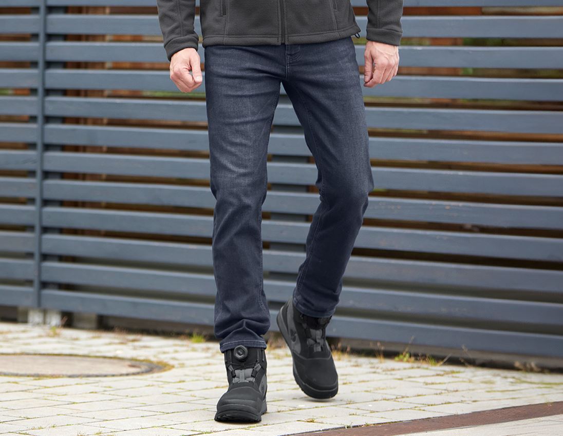 Hosen: e.s. 5-Pocket-Jeans Jog-Denim + darkwashed