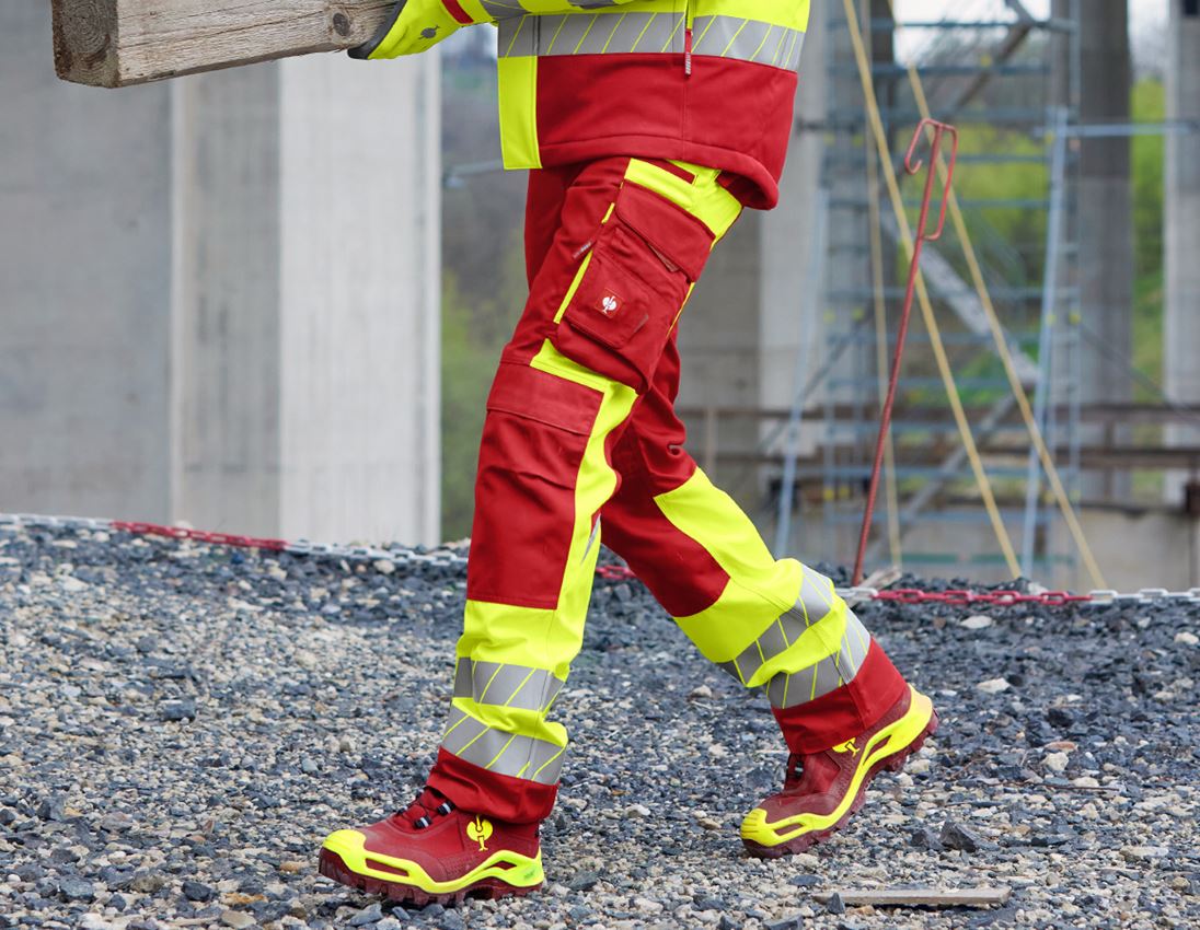 Themen: Warnschutz Bundhose e.s.motion 24/7 + rot/warngelb 1