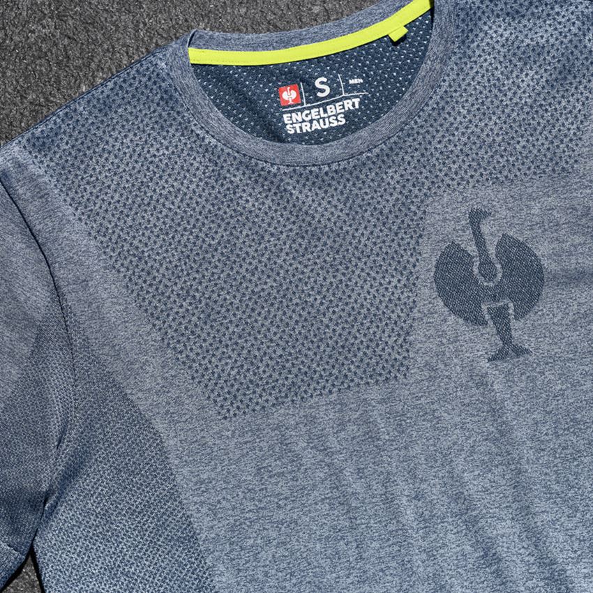 Shirts & Co.: T-Shirt seamless e.s.trail + tiefblau melange 2