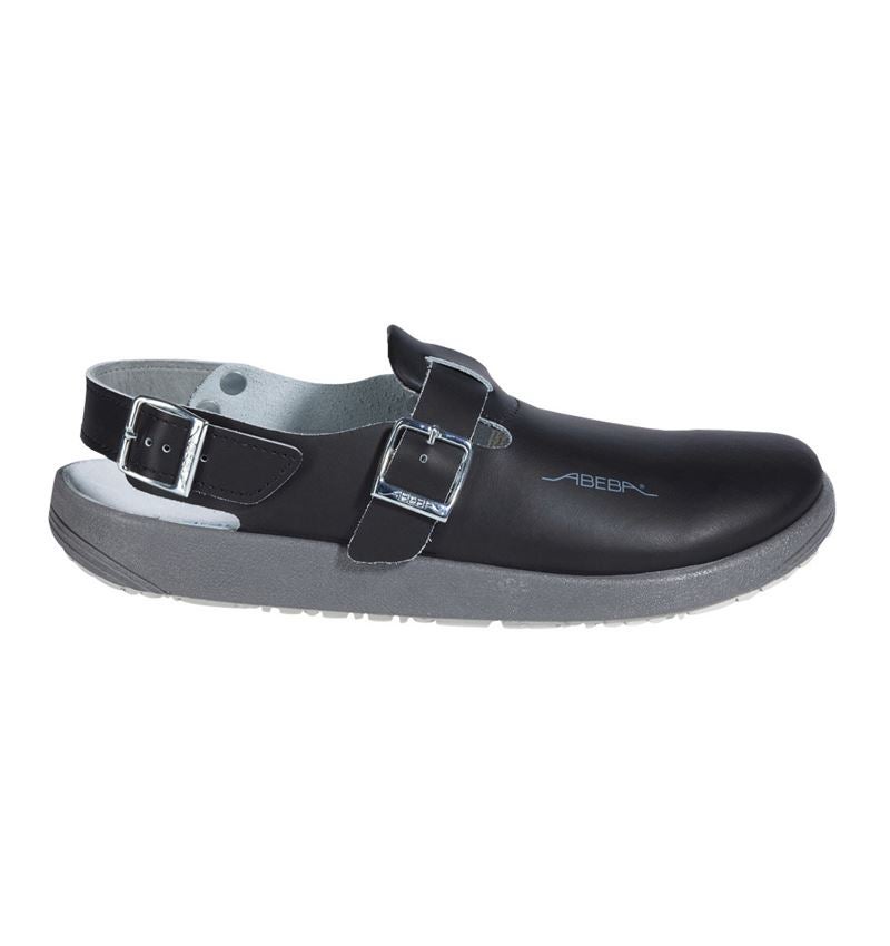 OB: ABEBA OB Pantolette Hawaii + schwarz