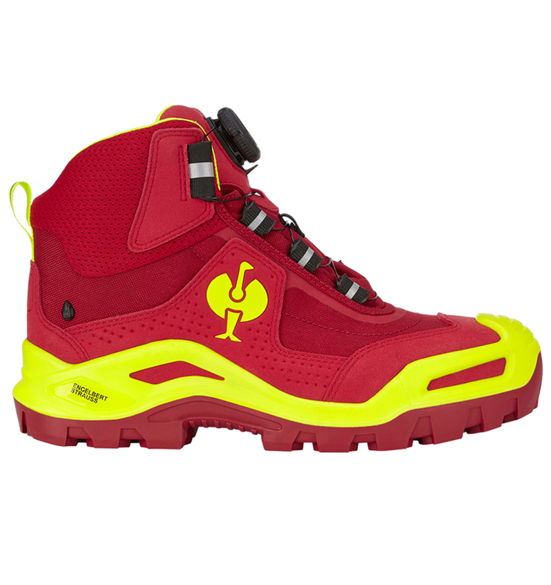 Schuhe: S3 Sicherheitsschuhe e.s. Kastra II mid + rot/warngelb 2