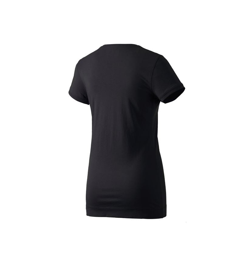 Shirts & Co.: e.s. Long-Shirt cotton, Damen + schwarz 2