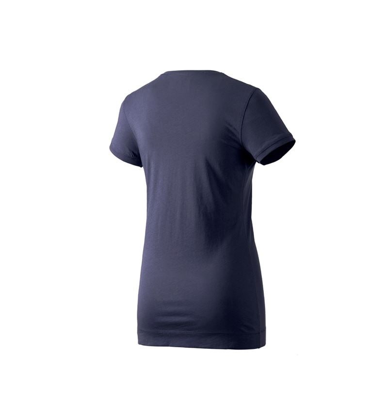 Shirts & Co.: e.s. Long-Shirt cotton, Damen + dunkelblau 2