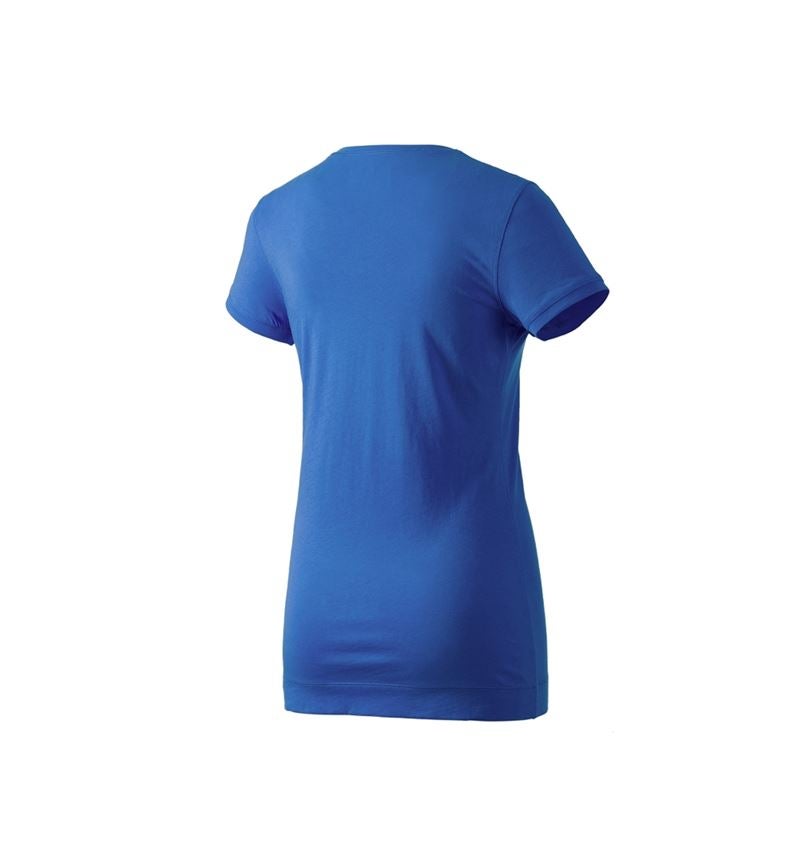 Shirts & Co.: e.s. Long-Shirt cotton, Damen + enzianblau 2