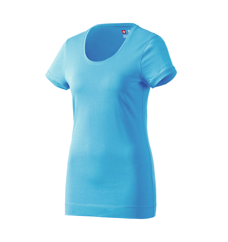 Shirts & Co.: e.s. Long-Shirt cotton, Damen + türkis 1