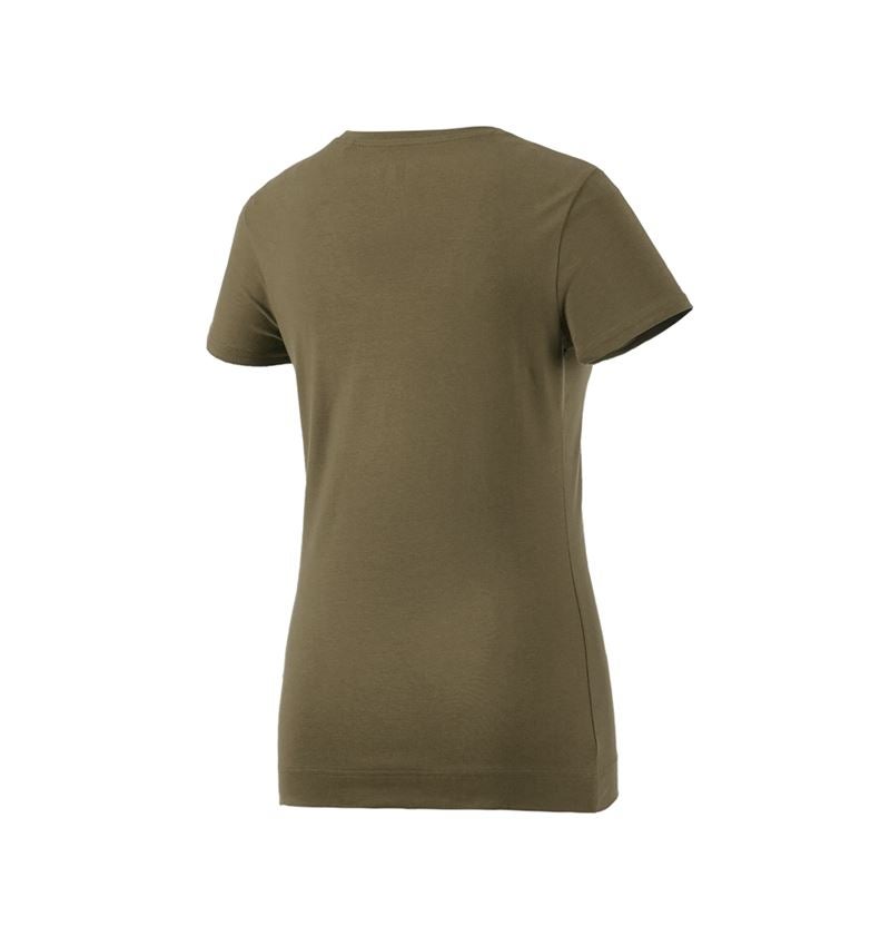 Shirts & Co.: e.s. T-Shirt cotton stretch, Damen + schlammgrün 4