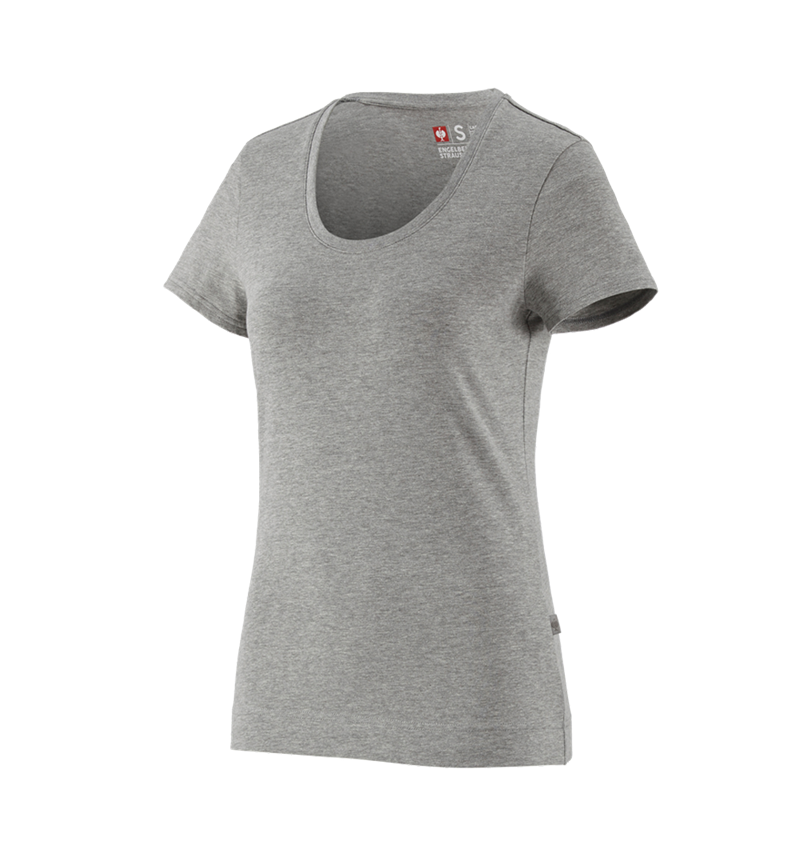 Shirts & Co.: e.s. T-Shirt cotton stretch, Damen + graumeliert 2