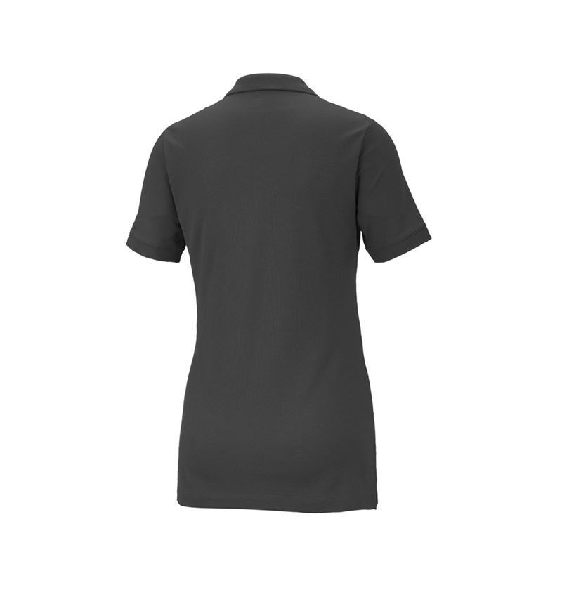 Shirts & Co.: e.s. Piqué-Polo cotton stretch, Damen + anthrazit 3