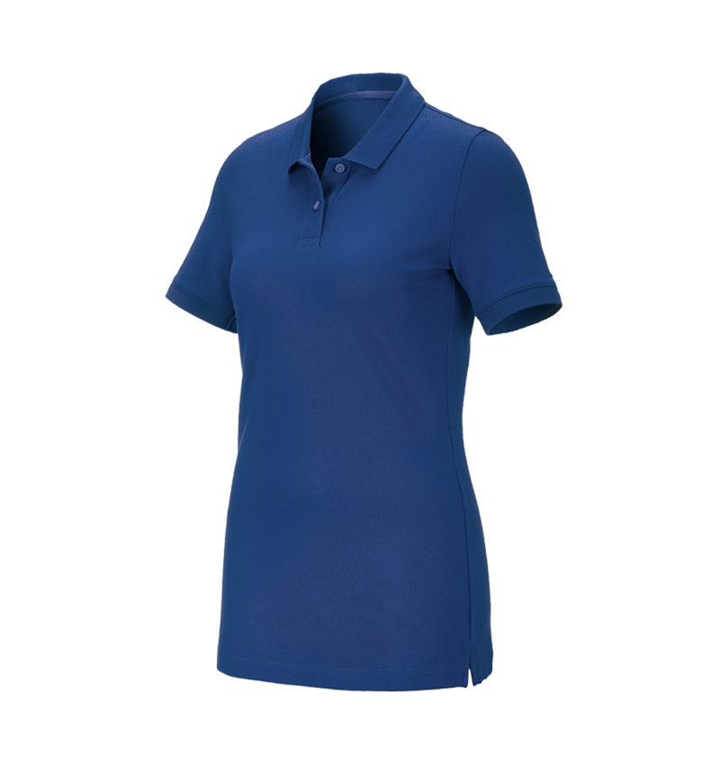 Shirts & Co.: e.s. Piqué-Polo cotton stretch, Damen + alkaliblau 2