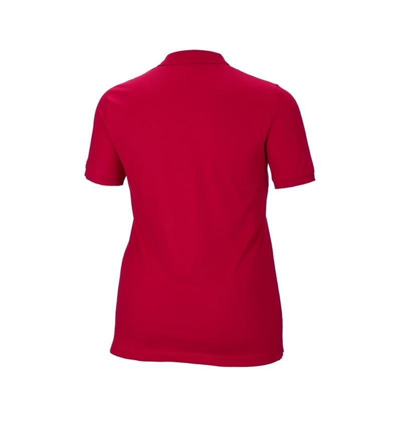 Shirts & Co.: e.s. Piqué-Polo cotton stretch, Damen, plus fit + feuerrot 3