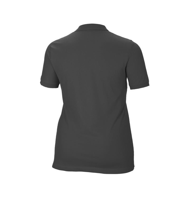 Shirts & Co.: e.s. Piqué-Polo cotton stretch, Damen, plus fit + anthrazit 3