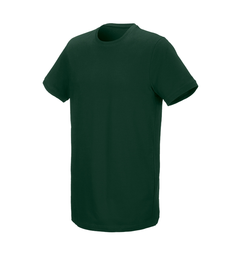 Shirts & Co.: e.s. T-Shirt cotton stretch, long fit + grün 1
