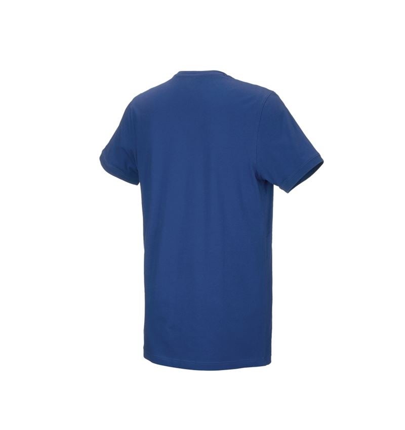 Shirts & Co.: e.s. T-Shirt cotton stretch, long fit + alkaliblau 3