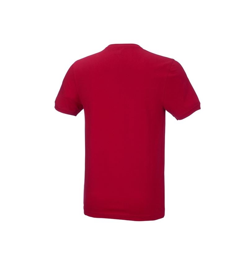 Shirts & Co.: e.s. T-Shirt cotton stretch, slim fit + feuerrot 3