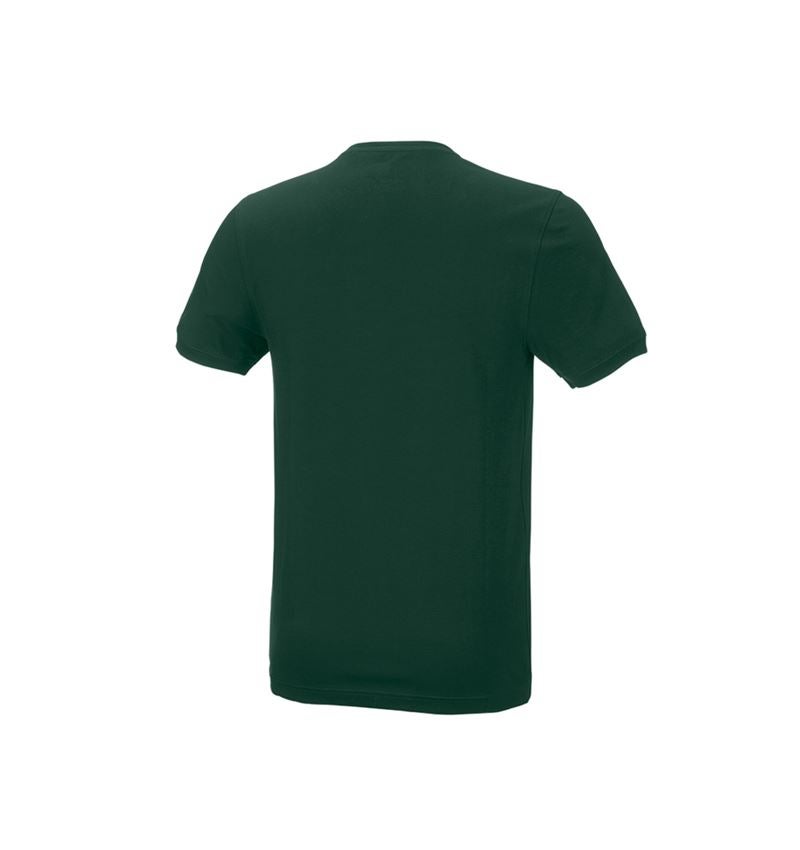 Shirts & Co.: e.s. T-Shirt cotton stretch, slim fit + grün 3