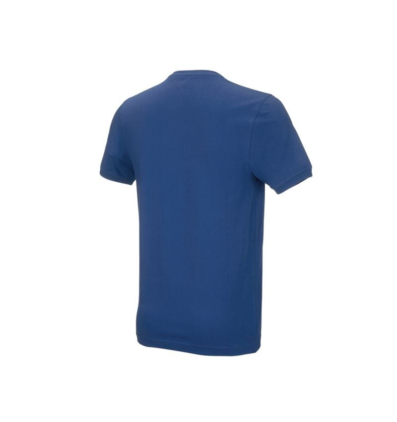 Shirts & Co.: e.s. T-Shirt cotton stretch, slim fit + alkaliblau 3