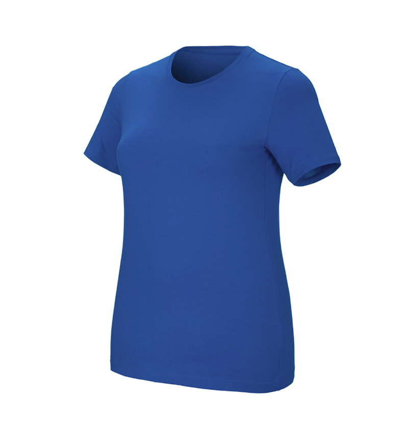 Installateur / Klempner: e.s. T-Shirt cotton stretch, Damen, plus fit + enzianblau 2