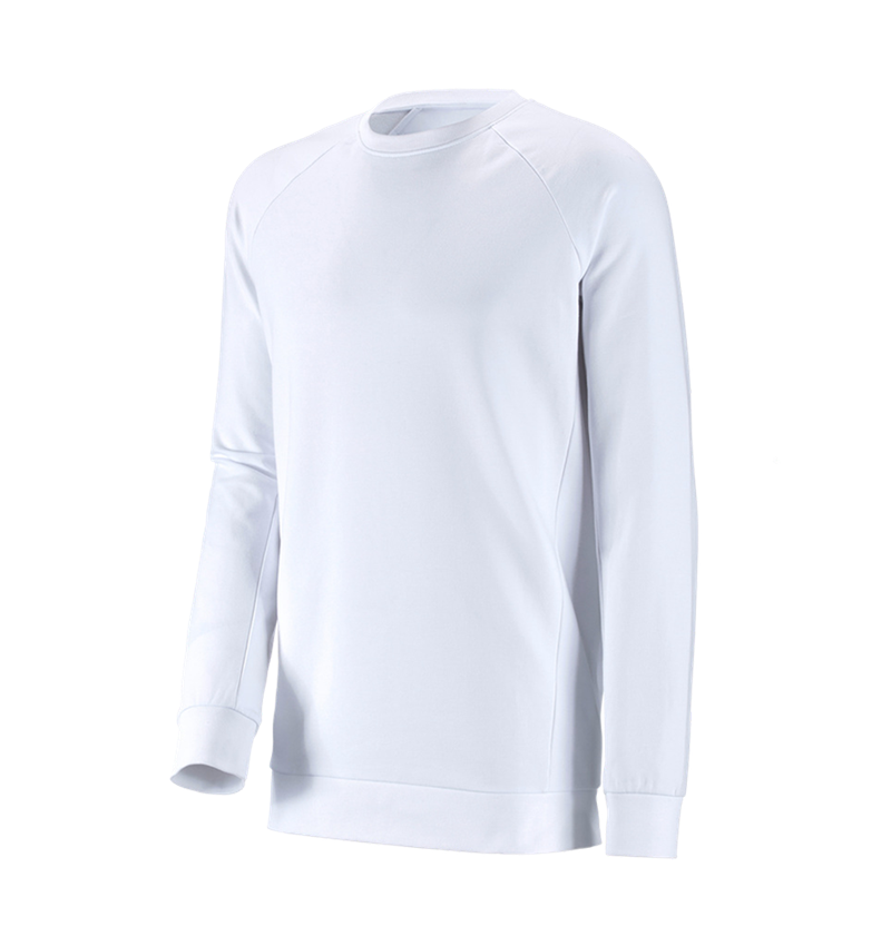Shirts & Co.: e.s. Sweatshirt cotton stretch, long fit + weiß 2