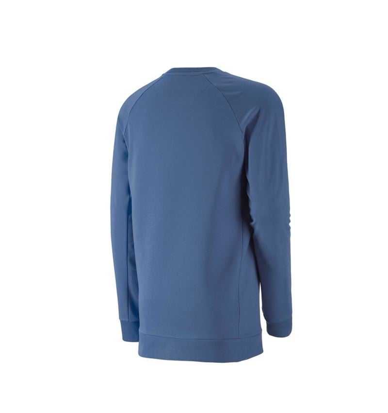 Shirts & Co.: e.s. Sweatshirt cotton stretch, long fit + kobalt 3