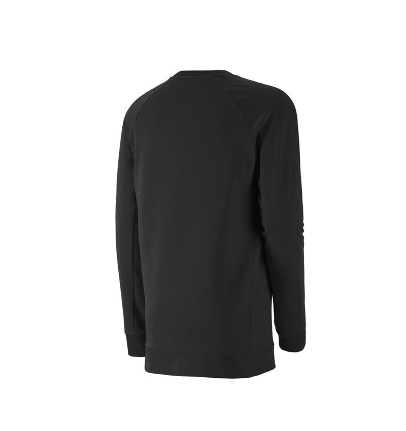 Shirts & Co.: e.s. Sweatshirt cotton stretch, long fit + schwarz 3