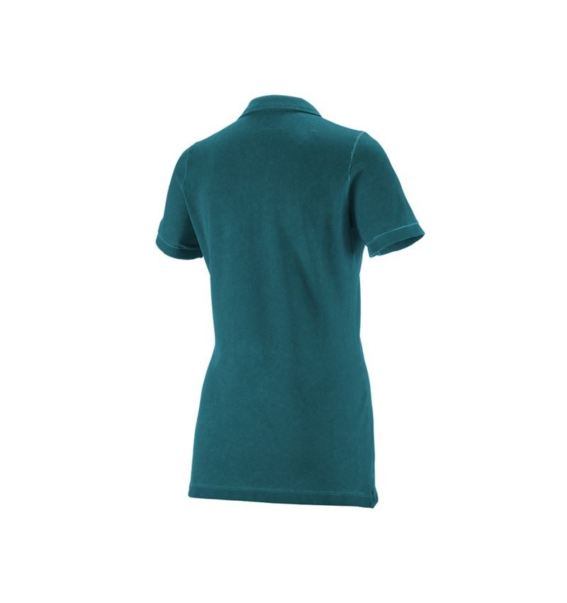 Themen: e.s. Polo-Shirt vintage cotton stretch, Damen + dunkelcyan vintage 2