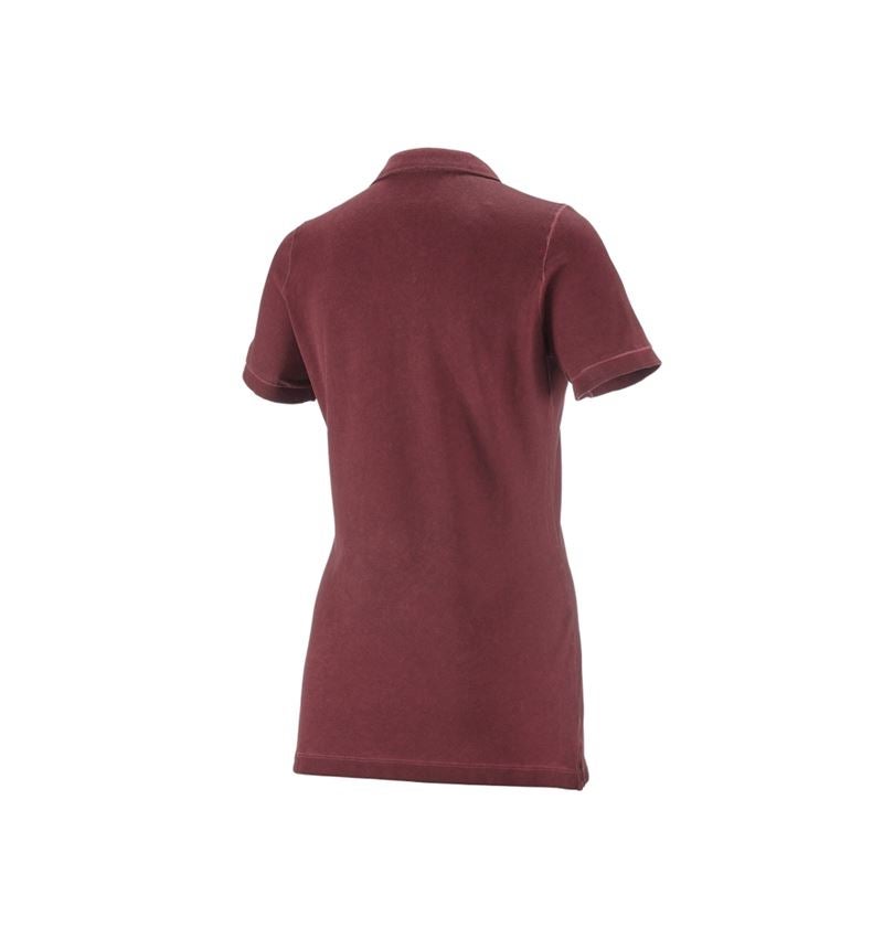 Shirts & Co.: e.s. Polo-Shirt vintage cotton stretch, Damen + rubin vintage 1