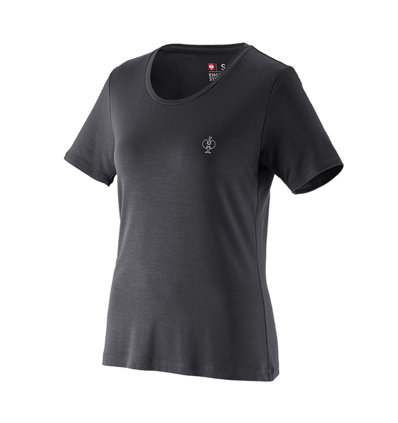 Shirts & Co.: Modal-Shirt e.s. ventura vintage, Damen + schwarz 2