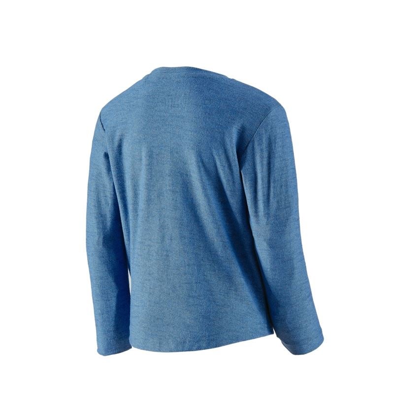Shirts & Co.: Longsleeve e.s. vintage, Kinder + arktikblau melange 3