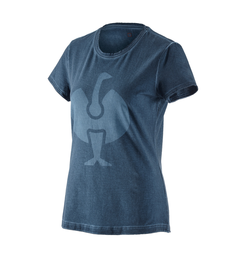 Shirts & Co.: T-Shirt e.s.motion ten ostrich, Damen + schieferblau vintage
