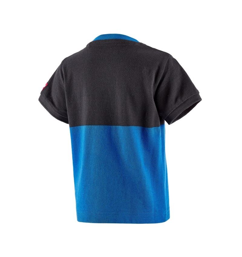 Shirts & Co.: e.s. Piqué-Shirt colourblock, Kinder + graphit/enzianblau 3