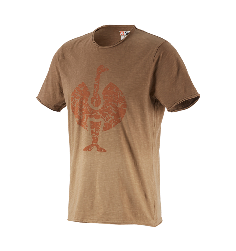 Shirts & Co.: e.s. T-Shirt workwear ostrich + hellbraun vintage 1