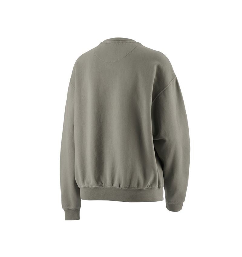 Shirts & Co.: Oversize Sweatshirt e.s.motion ten, Damen + moorgrün vintage 4