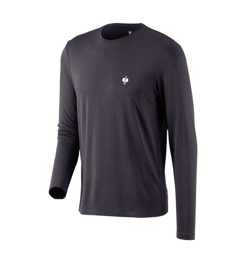 Shirts & Co.: Modal-Longsleeve e.s.concrete + schwarz 2