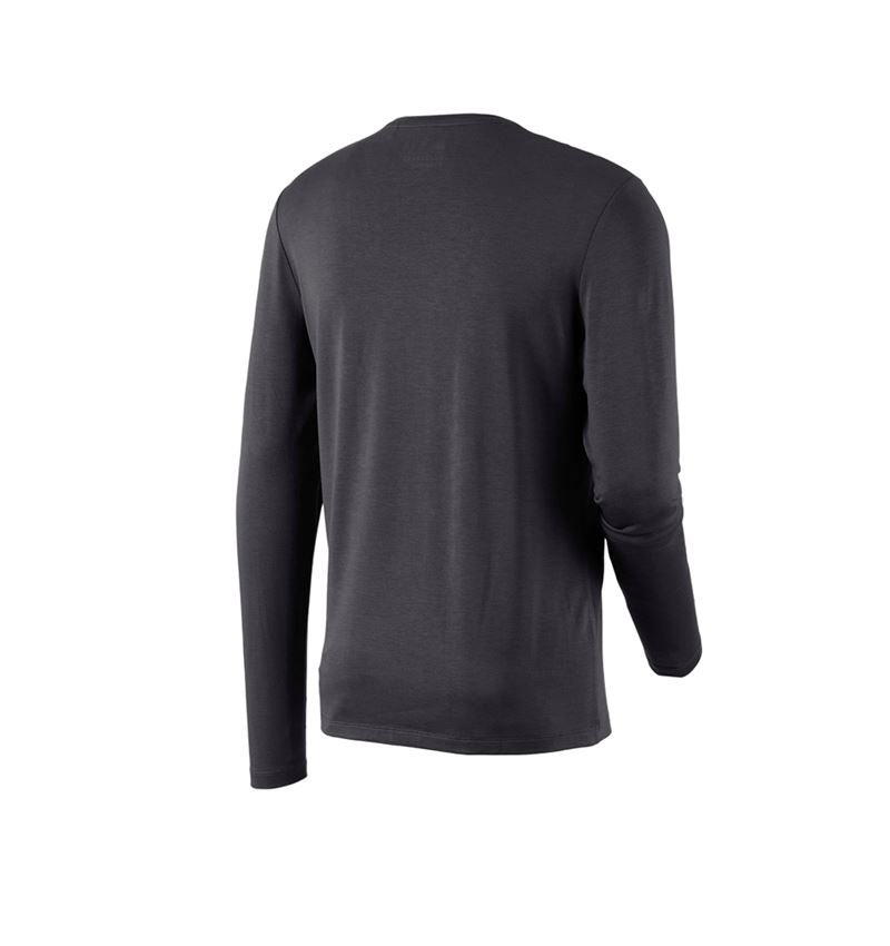 Shirts & Co.: Modal-Longsleeve e.s.concrete + schwarz 3