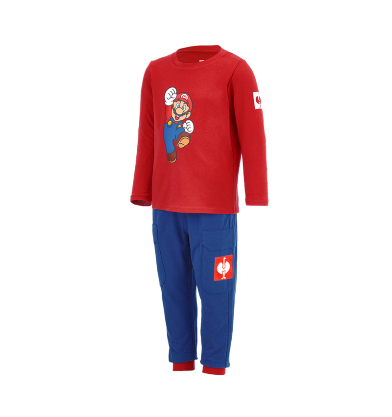 Bekleidung: Super Mario Baby Pyjama-Set + alkaliblau/straussrot 5