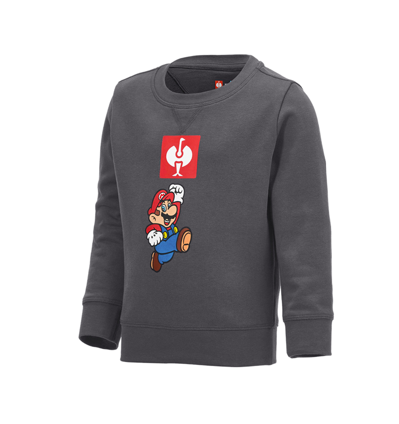 Kollaborationen: Super Mario Sweatshirt, Kinder + anthrazit 2