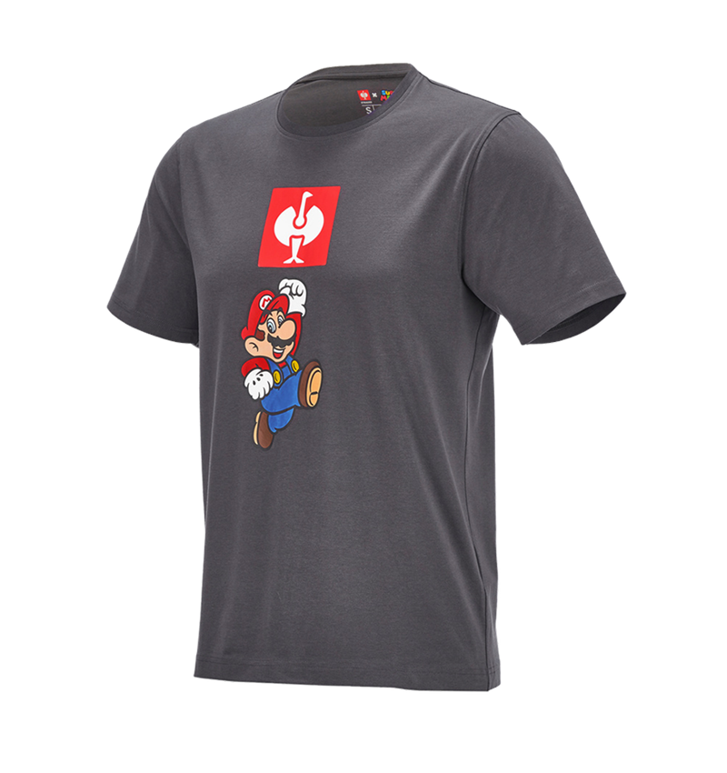 Bekleidung: Super Mario T-Shirt, Herren + anthrazit 2