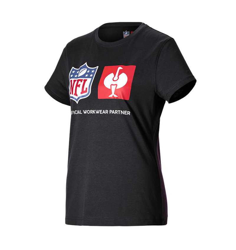 Shirts & Co.: NFL T-Shirt cotton, ladies + schwarz 3