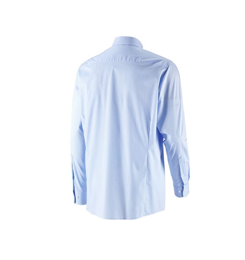 Shirts & Co.: e.s. Business Hemd cotton stretch, comfort fit + frostblau kariert 5