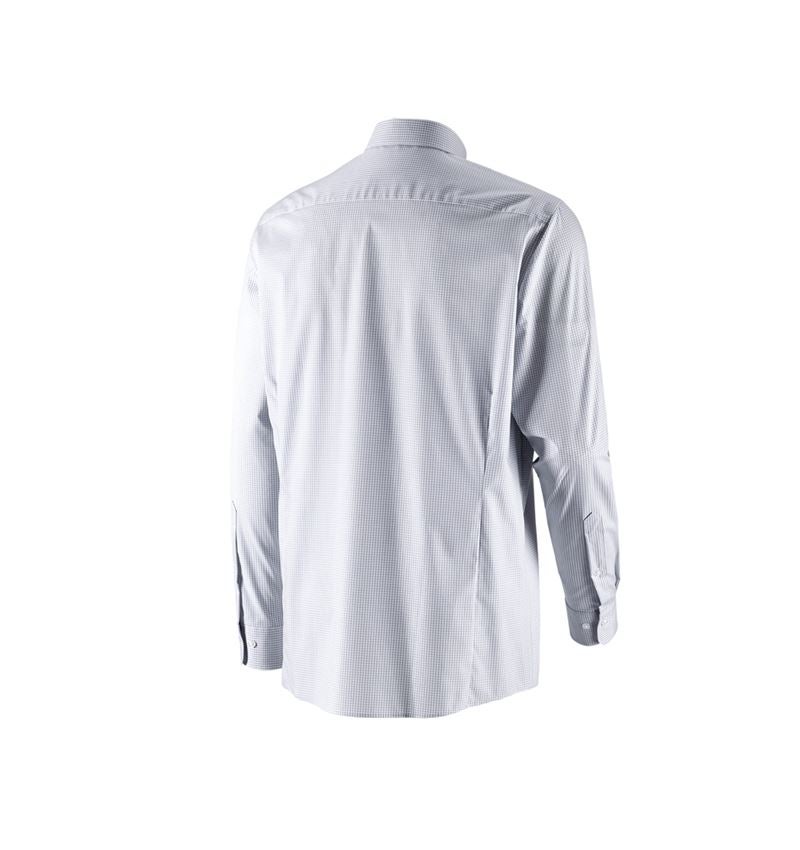 Shirts & Co.: e.s. Business Hemd cotton stretch, comfort fit + nebelgrau kariert 5
