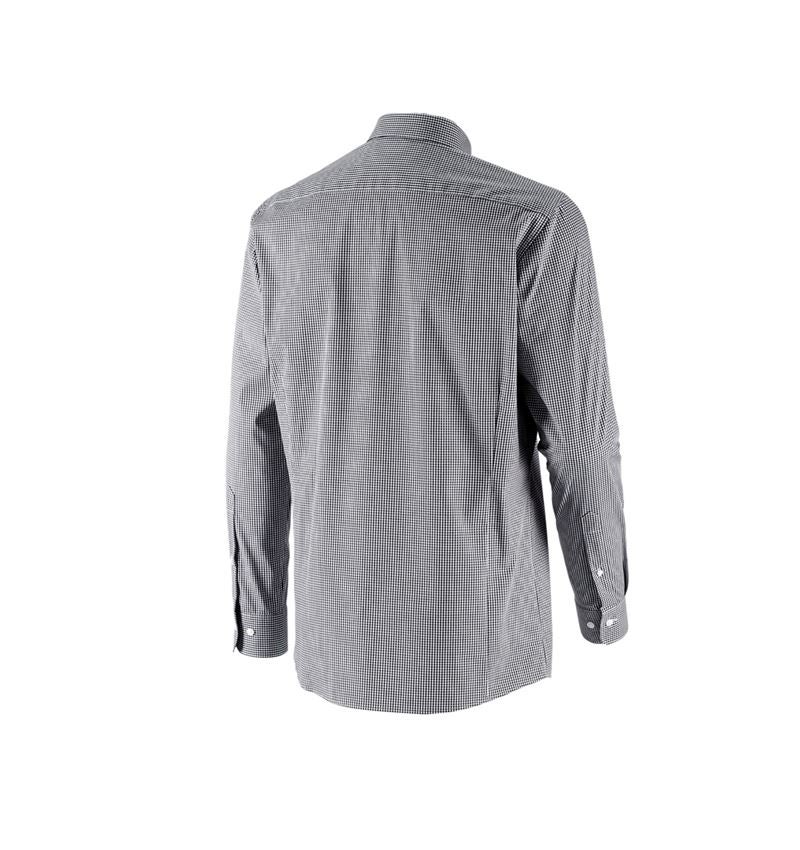 Shirts & Co.: e.s. Business Hemd cotton stretch, regular fit + schwarz kariert 5