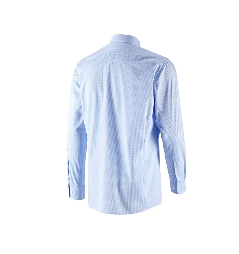 Shirts & Co.: e.s. Business Hemd cotton stretch, regular fit + frostblau kariert 4
