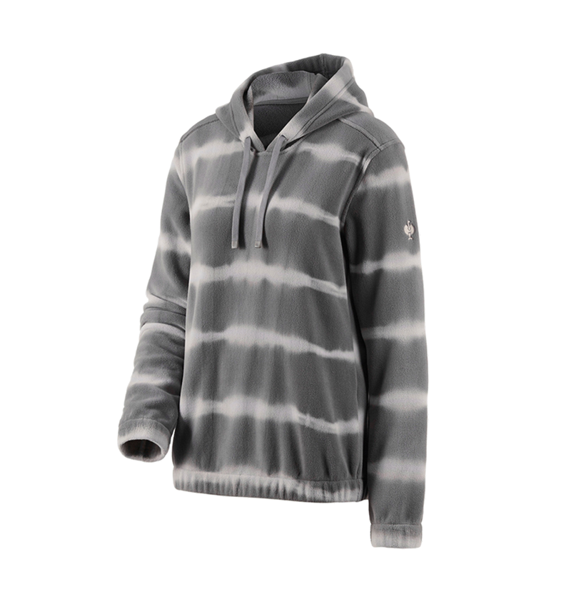 Shirts & Co.: Fleece Hoody tie-dye e.s.motion ten, Damen + granit/opalgrau 3