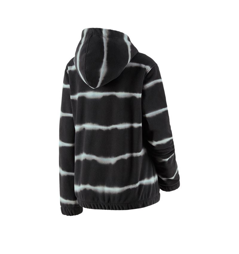 Shirts & Co.: Fleece Hoody tie-dye e.s.motion ten, Damen + oxidschwarz/magnetgrau 1