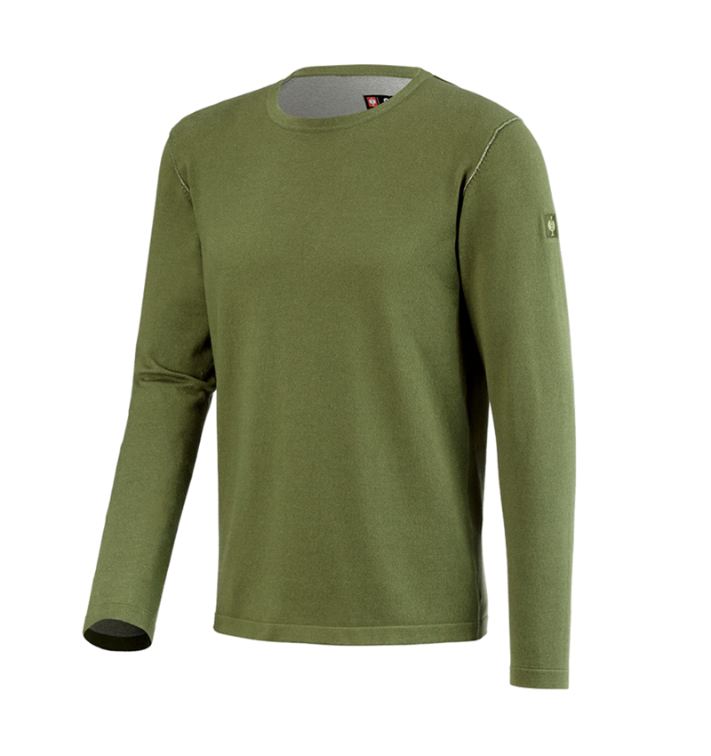 Shirts & Co.: Strickpullover e.s.iconic + berggrün 7