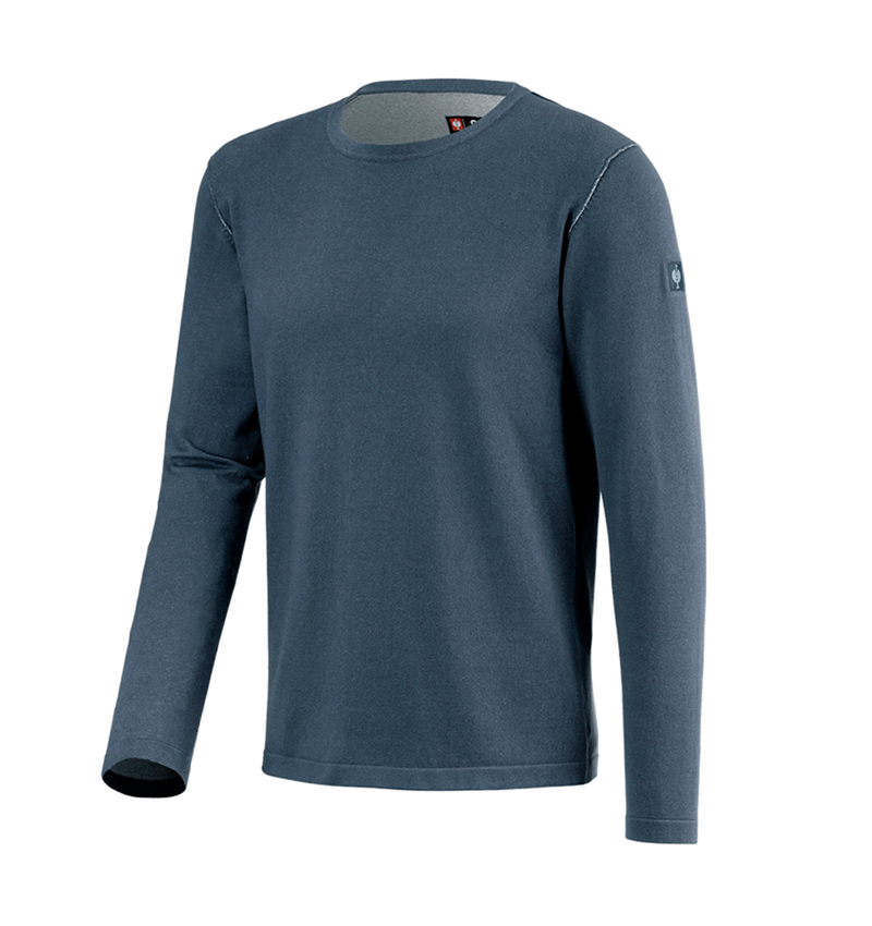 Shirts & Co.: Strickpullover e.s.iconic + oxidblau 8